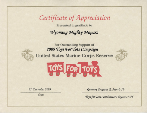 Toys for Tots 2009